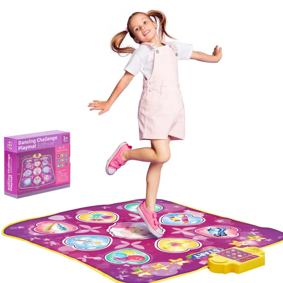 VEVOR Dance Mat, 9-Button Dance Mixer Rhythm Step Play Mat, Electronic Dance Pad with 3 Game Modes, Adjustable Volume, Built-in Music, 8 Challenge Levels, Birthday Toys Gifts for 3+ Year Old Girls