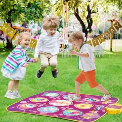 VEVOR Dance Mat, 9-Button Dance Mixer Rhythm Step Play Mat, Electronic Dance Pad with 3 Game Modes, Adjustable Volume, Built-in Music, 8 Challenge Levels, Birthday Toys Gifts for 3+ Year Old Girls