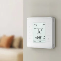 VEVOR 7-Day Programmable Thermostat, Home Thermostats for Heat Pump,Air Conditioner,Underfloor Heating, LED Screen with Backlight & 1Cool+1Heat,Energy-Efficient,Wide Temp Range,White