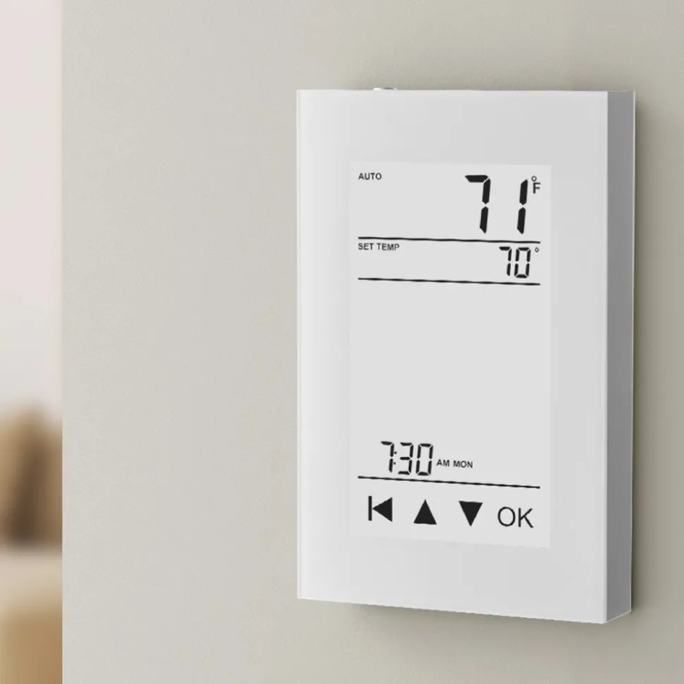 VEVOR 7-Day Programmable Thermostat, Home Thermostats for Radiant Underfloor Heating Cable, Heat Pump, with GFCI & Sensitive Sensor, LCD Touchscreen, Energy-Efficient, Gray-White (Without Wifi)