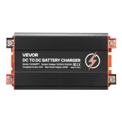 VEVOR DC to DC Charger with MPPT, 520W, 40A On-Board Battery Charger, Solar Panel/Alternator Dual Input, Smart Multi-Stage Charging for LiFePO4 Lead-Acid Batteries, 12V/24V-12V/24V, for RV Home Backup