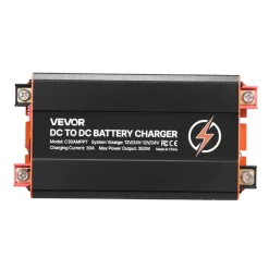 VEVOR DC to DC Charger with MPPT, 350W, 30A On-Board Battery Charger, Solar Panel/Alternator Dual Input, Smart Multi-Stage Charging for LiFePO4 Lead-Acid Batteries, 12V/24V-12V/24V, for RV Home Backup