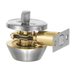 VEVOR Deadbolt Lock, Round Single Cylinder Dead Bolt, Keyed 1 Side, Fits Standard Size Interior and Exterior Doors, Full Metal, with 3 Keys, for Front Entry Door Residential Security, Satin Nickel