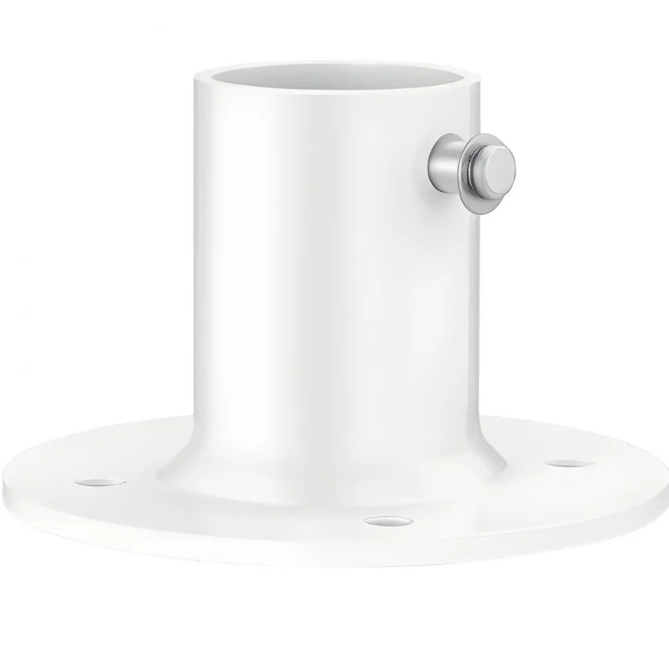 VEVOR Deck Anchor Flange 4 Pack, 1-7/8 in Pool Ladder Deck Mount, Handrail Anchor with Stainless Steel Mounting Hardware, Premium Aluminum Alloy Flange for Inground Swimming Pool Ladder, White