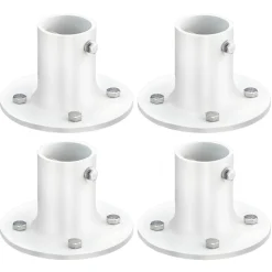 VEVOR Deck Anchor Flange 4 Pack, 1-7/8 in Pool Ladder Deck Mount, Handrail Anchor with Stainless Steel Mounting Hardware, Premium Aluminum Alloy Flange for Inground Swimming Pool Ladder, White