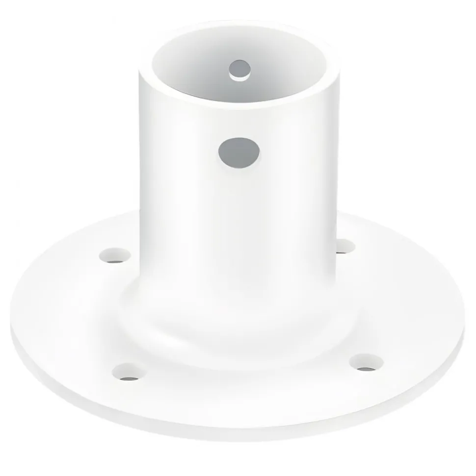 VEVOR Deck Anchor Flange 4 Pack, 1-7/8 in Pool Ladder Deck Mount, Handrail Anchor with Stainless Steel Mounting Hardware, Premium Aluminum Alloy Flange for Inground Swimming Pool Ladder, White