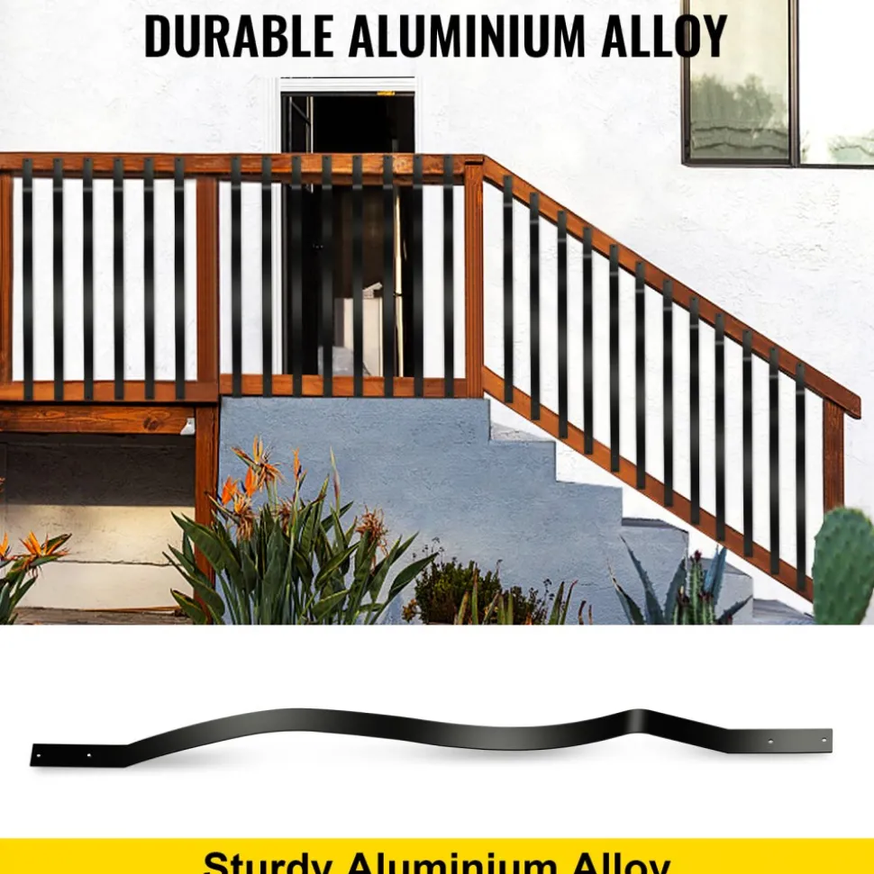 VEVOR Deck Balusters, 61 Pack Metal Deck Spindles, 29.5"x1" Staircase Baluster with Screws, Aluminum Alloy Deck Railing for Wood and Composite Deck, Stylish Baluster for Outdoor Stair Deck Porch