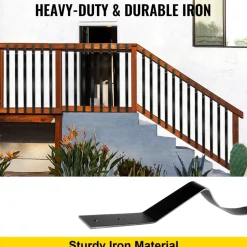 VEVOR Deck Balusters, 26 Pack Metal Deck Spindles, 32.25"x1" Staircase Baluster with Screws, Iron Deck Railing for Wood and Composite Deck, Stylish Baluster for Outdoor Stair Deck Porch