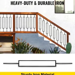 VEVOR Deck Balusters, 10 Pack Metal Deck Spindles, 44