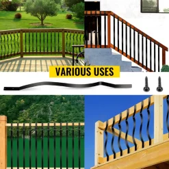 VEVOR Deck Balusters, 26 Pack Metal Deck Spindles, 32.25