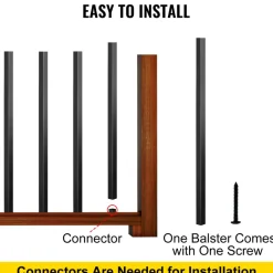 VEVOR Deck Balusters, 101 Pack Metal Deck Spindles, 26