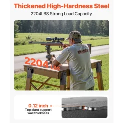 VEVOR Deer Blind Brackets, Outdoor 3.6x3.6 Platform Bracket, Fit 3.5x3.5 In / 88.9x88.9 mm Lumber, 2204lbs/1000kg Capacity Steel Elevator Brackets for Deer Stand, Hunting Blinds, Shooting Shack, 4 Pcs