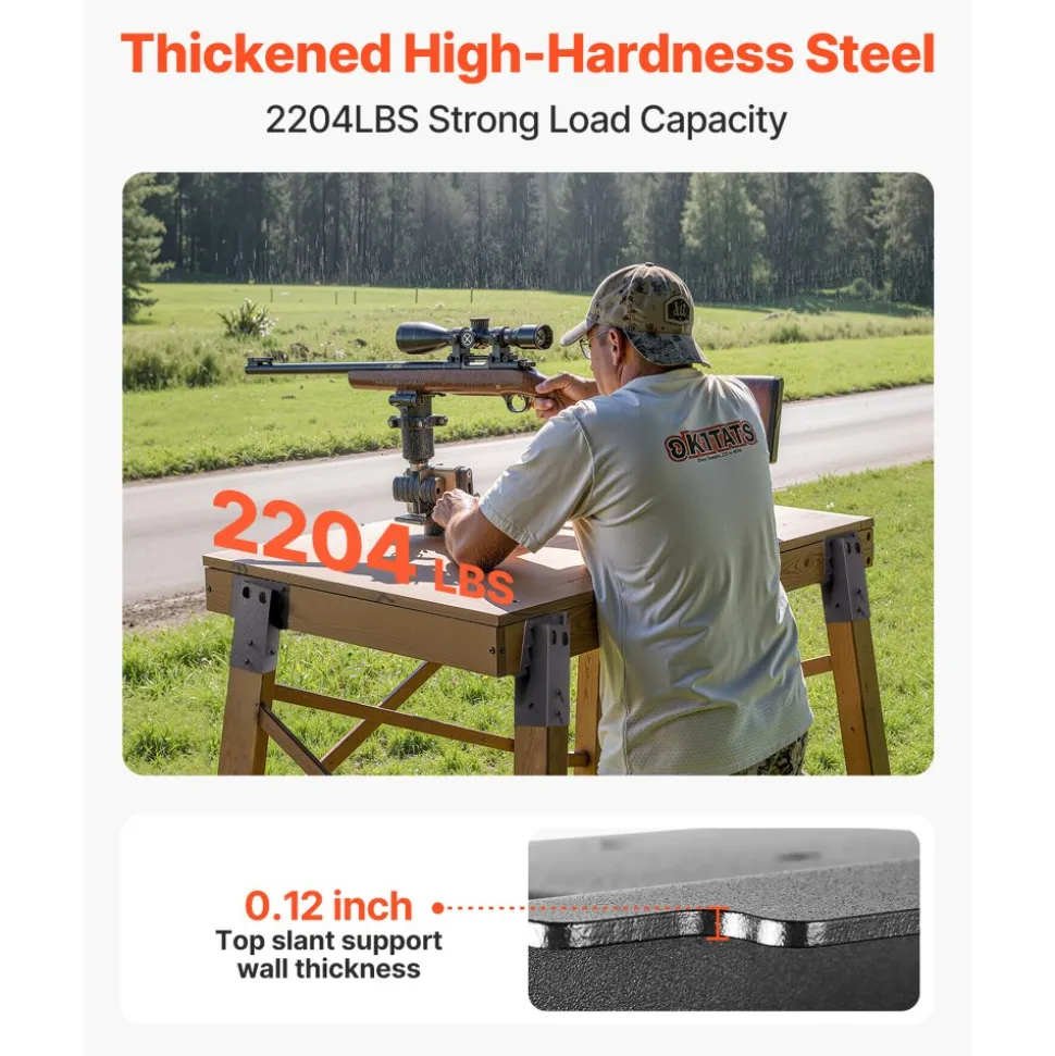 VEVOR Deer Blind Brackets, Outdoor 3.6x3.6 Platform Bracket, Fit 3.5x3.5 In / 88.9x88.9 mm Lumber, 2204lbs/1000kg Capacity Steel Elevator Brackets for Deer Stand, Hunting Blinds, Shooting Shack, 4 Pcs
