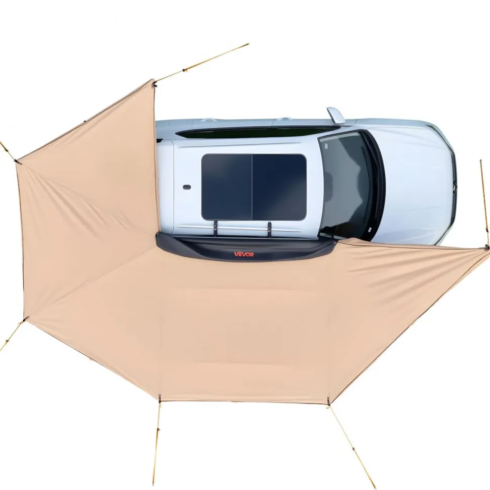 VEVOR 270 Degree Awning, 133 sq.ft Passenger Side Vehicle Awning, Waterproof UV50+ Car Side Awnings with Carry Bag, All-Weather Free-Standing Overland Awnings Car Shelter for SUV Van Truck Camping