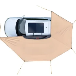 VEVOR 270 Degree Awning with Bulit-in LED Lights, 133 sq.ft Driver Side Vehicle Awning, Waterproof UV50+ Car Side Awnings, All-Weather Free-Standing Overland Awnings Car Shelter for SUV Truck Camping