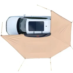 VEVOR 270 Degree Awning with Bulit-in LED Lights, 133 sq.ft Driver Side Vehicle Awning, Waterproof UV50+ Car Side Awnings, All-Weather Free-Standing Overland Awnings Car Shelter for SUV Truck Camping