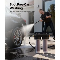 VEVOR Deionized Water System for Car Wash, Spotless Car Wash Water System with 2 x 0.5L Color Changing Resin, Spot-Free Deionized Water Filter for Cars RVs Motorcycles Windows