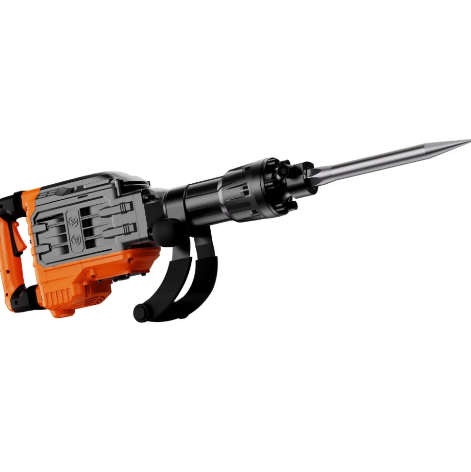 VEVOR Demolition Jack Hammer, 3500W Jack Hammer Concrete Breaker, 2pcs Chisel with Gloves & 360°C Swiveling Front Handle for Trenching, 1900 BPM Heavy Duty Electric Jack Hammer, Black