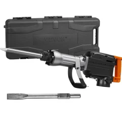 VEVOR Demolition Jack Hammer, 2200W Jack Hammer Concrete Breaker, 1350 BPM Heavy Duty Electric Jack Hammer, 4pcs Chisels Bit with Case, Black