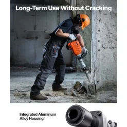 VEVOR Demolition Jack Hammer, 2200W Electric Jackhammer Heavy Duty, 1440 BPM Concrete Breaker 6pcs Chisels Bit Chipping with Case