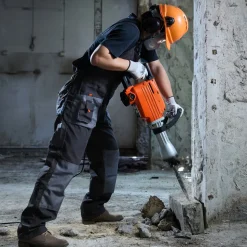 VEVOR Demolition Jack Hammer, 2100 W Powerful Electric Jackhammer, 1650 BPM Concrete Breaker with 2 Point Chisels, 2 Flat Chisels, Hand Trolley, Gloves, for Concrete, Wall, Brick, Tile and Foundation