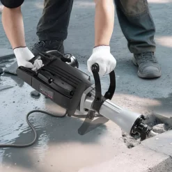 VEVOR Demolition Jack Hammer, 2800 W Powerful Electric Jackhammer, 1200 BPM Concrete Breaker with 3 Chisels, a Clay Spade, Carrying Case, Gloves, for Concrete, Wall, Brick, Tile and Foundation