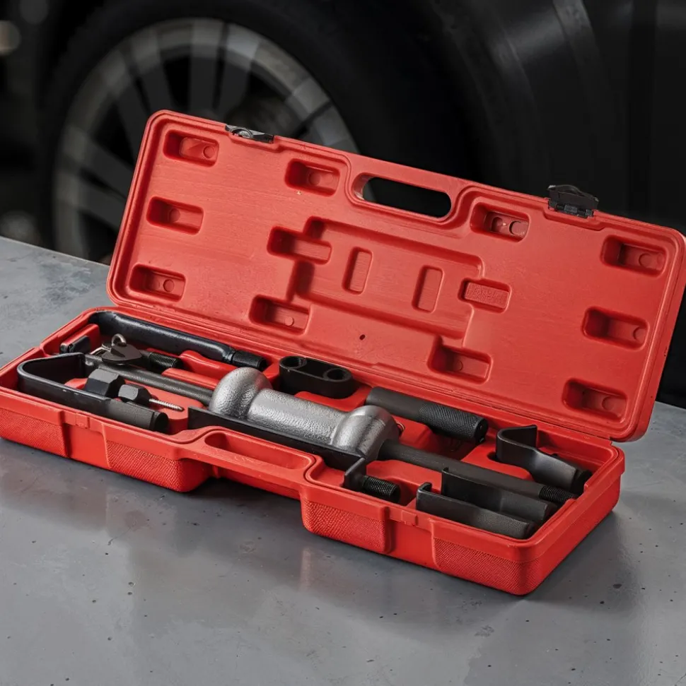 VEVOR Dent Puller Kit, 10 lbs 13-in-1 Slide Hammer Dent Removal Kit, Heavy-Duty Auto Body Truck Repair Automotive Damage Remover Tool Repair Frame with Carrying Case, Extension Rod, Non-Slip Handle