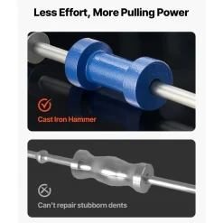 VEVOR Dent Puller Kit, 13 lbs 14-in-1 Slide Hammer Dent Removal Kit, Heavy-Duty Auto Body Truck Repair Automotive Damage Remover Tool Repair Frame with Carrying Case, Extension Rod, Non-Slip Handle
