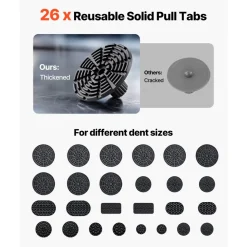 VEVOR Dent Puller Kit, 61 PCS Paintless Dent Removal Kit with Golden Lifter, Slide Hammer T-Bar, Glue Gun, Auto Body Hail Damage Repair Remover Tools for Car Refrigerator Large Small Door Ding Repair