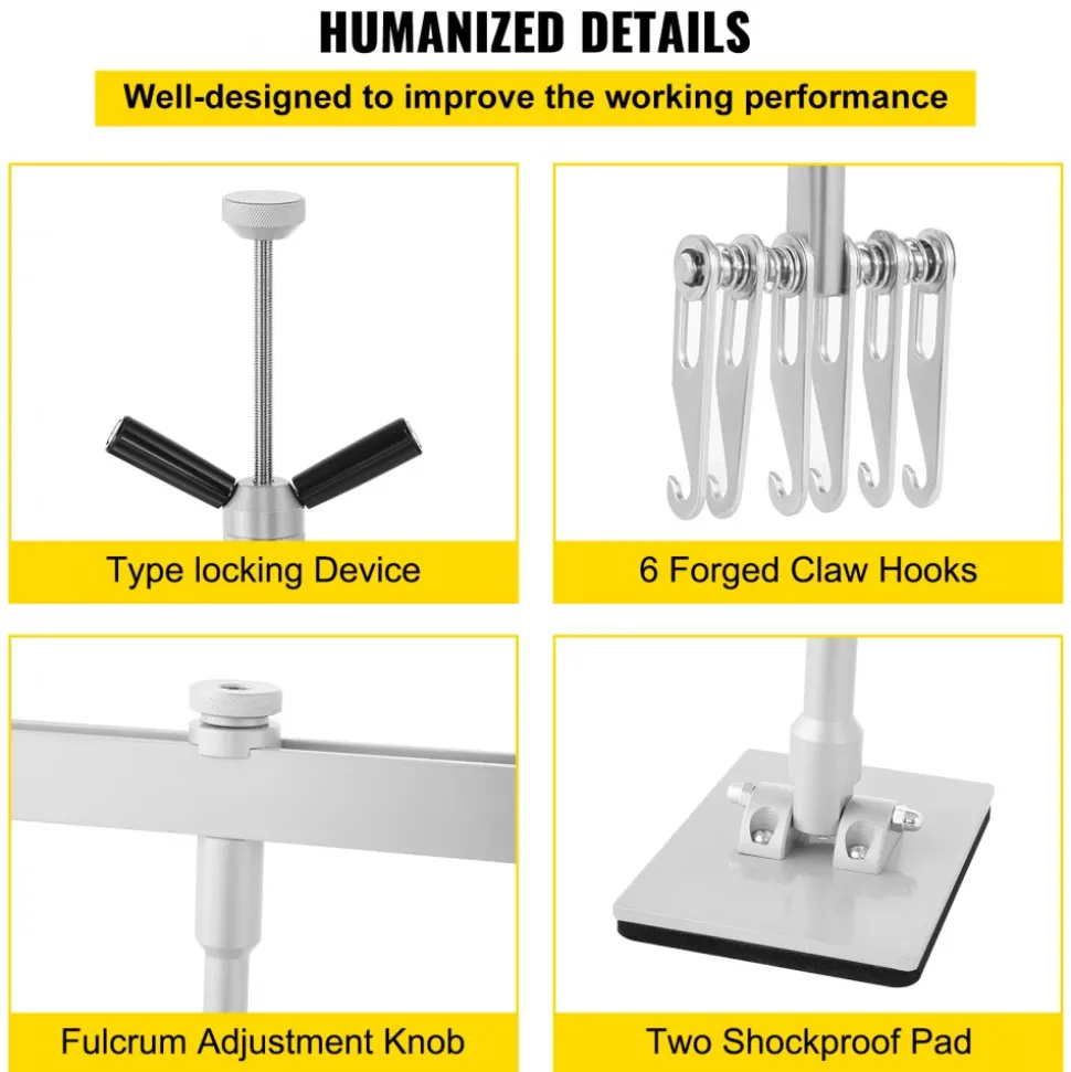 VEVOR Dent Pull Lever Bar Kit Fit for Both Aluminum and Steel Dent Pulling (33INCH/850MM)