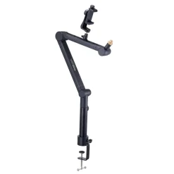 VEVOR Desk-Mounted Microphone Arm, Flexible 360° Rotation, Adjustable Stand with Universal 3/8