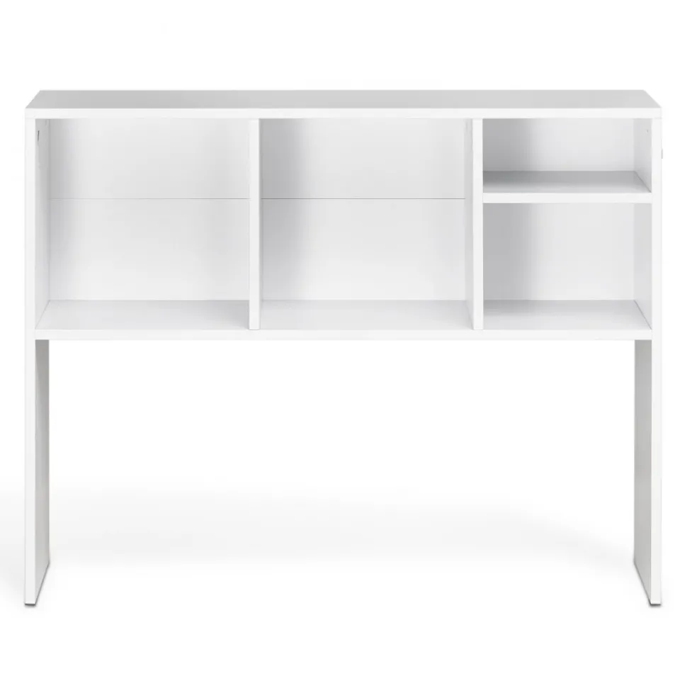 VEVOR Desktop Bookshelf, 1-Tier Desktop Storage Organizer, 37" x 9.4" x 28.7" Office Storage Rack Wood Display Shelf, Desktop Bookshelf Hutch with Anti-Slip Feet Pads, for Office, Home & Dorm, White