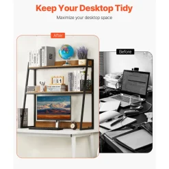 VEVOR Desktop Bookshelf, 2-Tier Desktop Storage Organizer, 37.4
