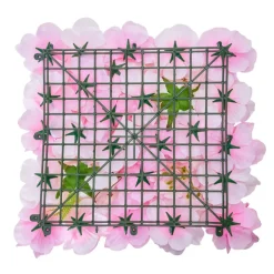 VEVOR 3D Flower Wall Panel, 12 PCS 15 x 15 inch, Artificial Floral Wall Background Mesh Backing Mat,Seamless Design&Easy Installation for Wedding Valentines Day Home Baby Party Backdrop Decor,Pink