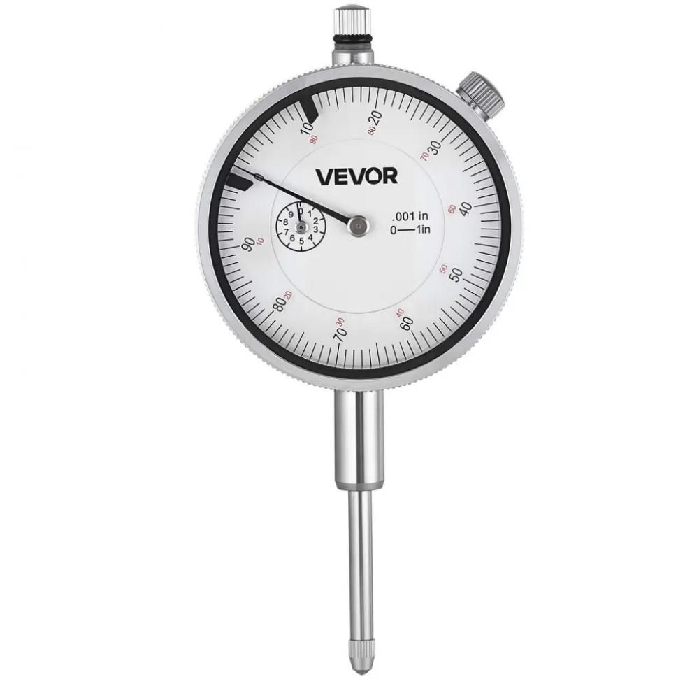VEVOR Dial Test Indicator, 0.001 inch Accuracy, 0-1 inch Measuring Range, Easy to Read Large Dial, Professional for Internal Diameter Measurement, Runout Detection, Flatness Inspection