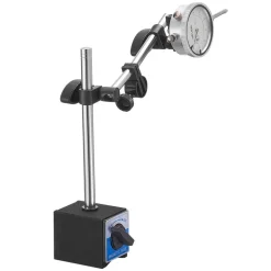 VEVOR Dial Test Indicator with Dual Rod Stand and Storage Case, 0.001 inch Accuracy, 0-1 inch Range, Fine Adjustable Long Arm, Non-Magnetic Centering Rods for Machine Set-Up, Narrow Area Measurement