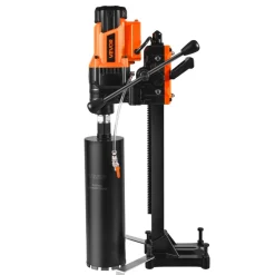 VEVOR Diamond Core Drilling Machine, 0.8-8 in Drilling Diameter, Stand-Mount Dry and Wet Concrete Core Drill Rig with 8 Drill Bits, 800 RPM Speed, UNC1 1/4-7 Thread, for Concrete Brick Stone, 3000W