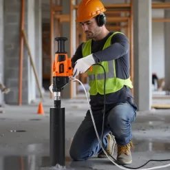 VEVOR Diamond Core Drilling Machine, 0.8-6.3 in Drilling Diameter, Handheld Dry and Wet Concrete Core Drill Rig with 4 Drill Bits, 0-1800RPM Variable Speed, UNC1 1/4-7, for Concrete Brick Stone, 2000W