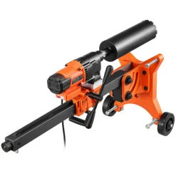VEVOR Diamond Core Drilling Machine, 0.8-12 in Drilling Capacity, Dry/Wet Concrete Core Drill Rig with 12 Drill Bits, Tiltable Stand & Wheeled Base, 3200W 800RPM/430RPM, UNC1 1/4–7 Thread