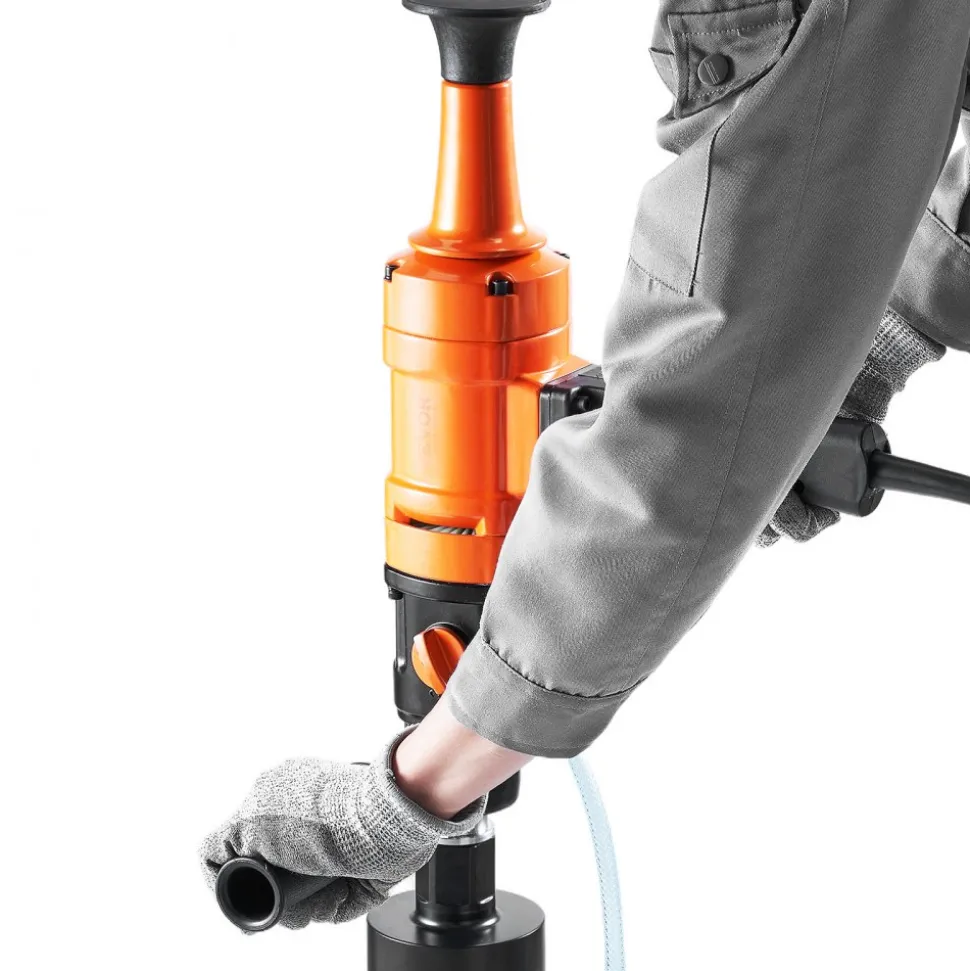 VEVOR Diamond Core Drilling Machine, 4in Handheld Wet Concrete Core Drill Rig, 1100-2400RPM Two Speed & 1-1/4" Thread & 2 Bubble Levels, 3-4in Drilling Diameter for Concrete Brick Block Stone, 1500W