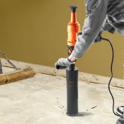 VEVOR Diamond Core Drilling Machine, 4in Handheld Wet Concrete Core Drill Rig, 1100-2400RPM Two Speed & 1-1/4