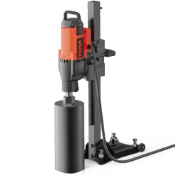 VEVOR Diamond Core Drilling Machine, 10in Wet Concrete Core Drill Rig with Stand Wheels, 750RPM Speed & 1-1/4