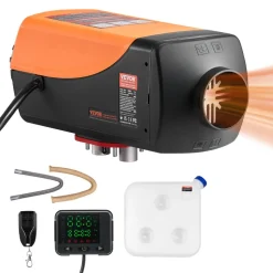 VEVOR Diesel Air Heater, 8 kW DC12-24V, Fast Heating Diesel Parking Heater with Remote Control and Color Digital Display, 10L Fuel Tank, Low Noise, Voice Announcement, for RV, Truck, Boat and Trailer