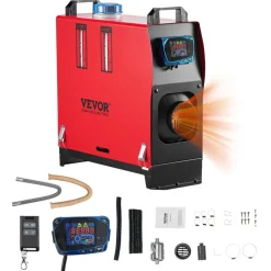 VEVOR Diesel Air Heater, 8 kW DC12-24V, Fast Heating Diesel Parking Heater with Remote Control and Blue LCD Switch, Low Noise, Pre-Heating Function, for RV, Truck, Camper, Van, Boat and Trailer