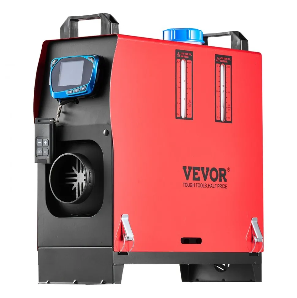 VEVOR Diesel Air Heater, 8 kW DC12-24V, Fast Heating Diesel Parking Heater with Remote Control and Blue LCD Switch, Low Noise, Pre-Heating Function, for RV, Truck, Camper, Van, Boat and Trailer
