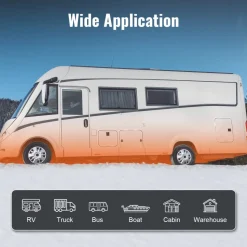 VEVOR Diesel Air Heater, 12V 2KW Diesel Heater with Remote Control and LCD Display, 10L Fuel Tank Diesel Parking Heater, Rapid Heating for RV Trailer Camper Van Boat
