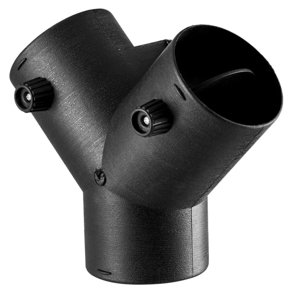 VEVOR Diesel Heater Connector, 3 inch Diesel Heater Duct Connector Accessories, 3-Way Y Branch Diesels Heaters Air Vent Duct with 2 90° Rotatable Valves, Black Joint Connectors for 2KW 5KW 8KW Heaters