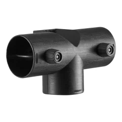 VEVOR Diesel Heater Connector, 2.32 inch Diesel Heater Duct Connector Accessories, T-shape 3 Way Air Vent Connectors with 2 90° Rotatable Valves, Black Joint Connectors for 2KW Diesels Heaters