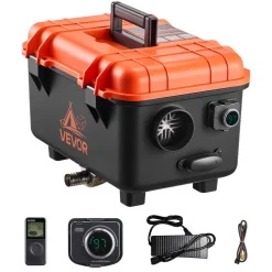 VEVOR Diesel Heater, 8KW, DC 12V/24V, All in One Portable Diesel Air Heater with Remote Control and LCD Screen, Fast Heating Low Noise, 1.1 Gal Fuel Tank for Trucks, Vans, RVs, Campers, and Garages
