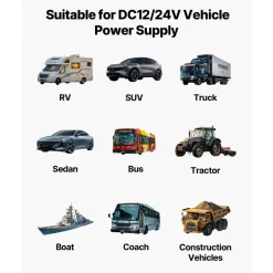 VEVOR Diesel Heater, 8KW, DC 12V/24V, All in One Portable Diesel Air Heater with Remote Control and LCD Display, Fast Heating Low Noise, 1.3 Gal Fuel Tank for Vehicles, RVs, Vans, Tractors and Trucks
